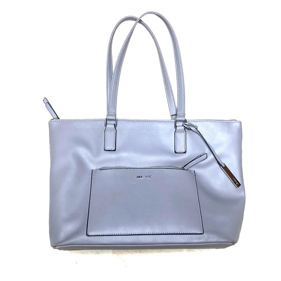 Gray leather Nine West bag